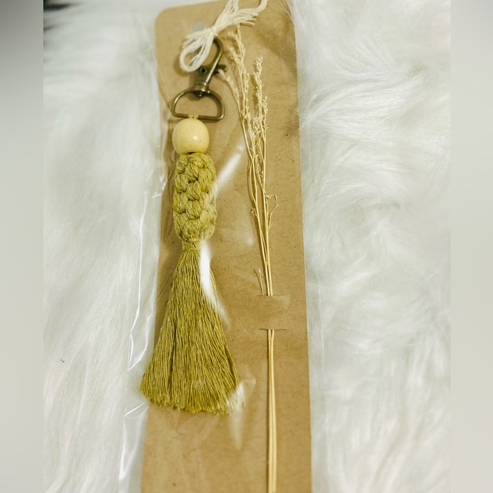 Green Macrame Keychains